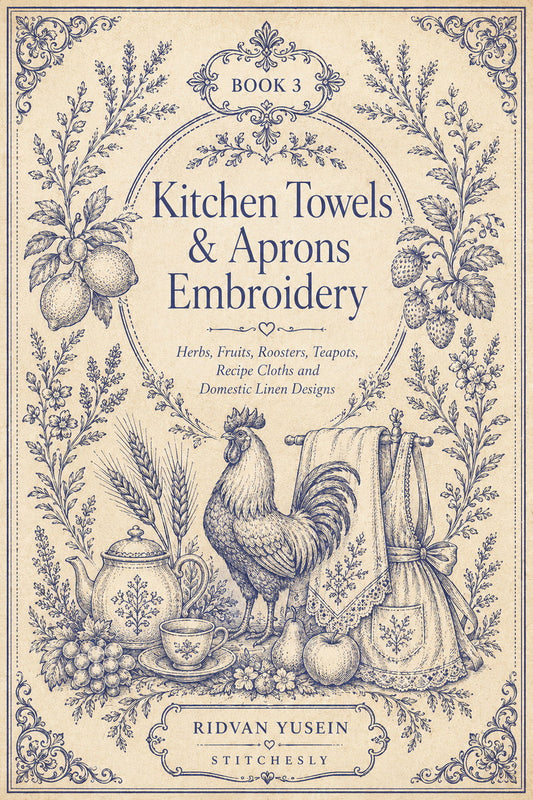 Kitchen Towels And Aprons Embroidery 3 Book 03 from Kitchen Towels & Aprons Embroidery Book 3, a digital embroidery design reference for machine embroidery designs, embroidery patterns and linen and home textile projects.