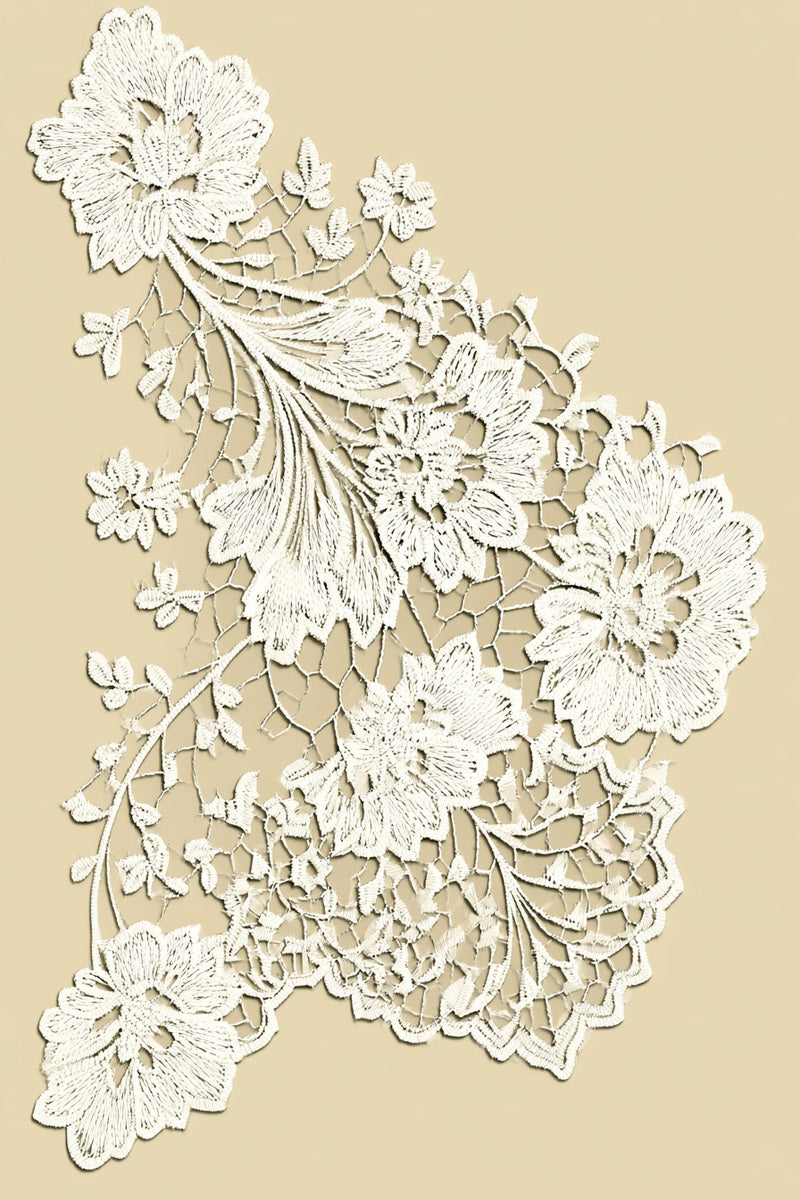 La Broderie Blanche Corner from Lace Embroidery & Broderie Designs Book 1, a digital embroidery design reference for machine embroidery designs, embroidery patterns and corner embroidery.