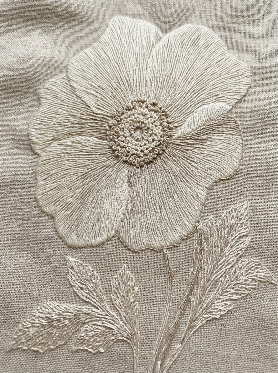 La Broderie Blanche Flower Motif from French Embroidery & La Broderie Blanche Book 3, a digital embroidery design reference for machine embroidery designs, embroidery patterns and lace and broderie details.