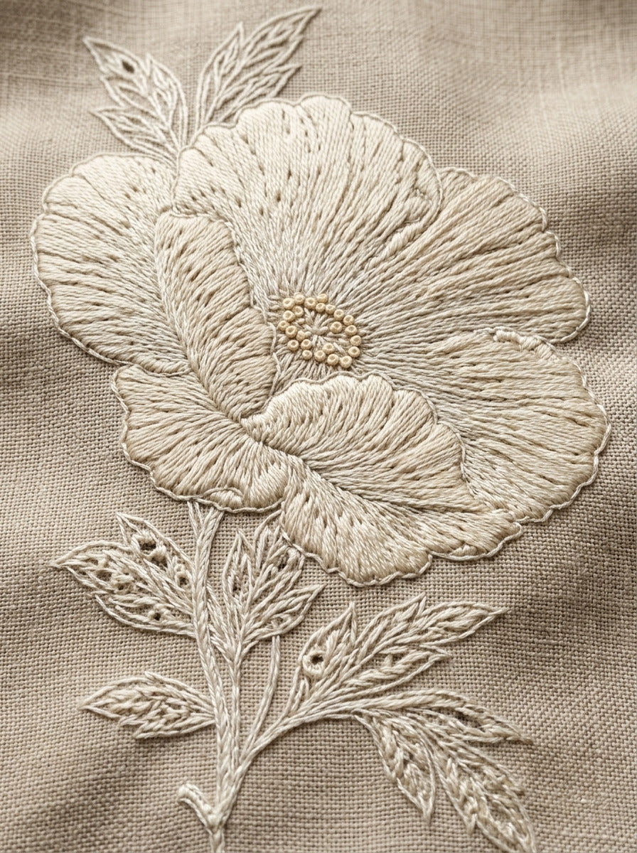 La Broderie Blanche Flower Motif from French Embroidery & La Broderie Blanche Book 4, a digital embroidery design reference for machine embroidery designs, embroidery patterns and lace and broderie details.