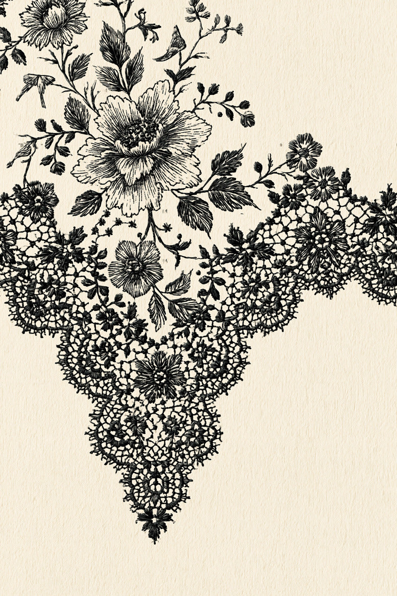 Lace And Botanical Border Library from Classic Frames & Borders Book 2, a digital embroidery design reference for machine embroidery designs, embroidery patterns and border and edge embroidery.