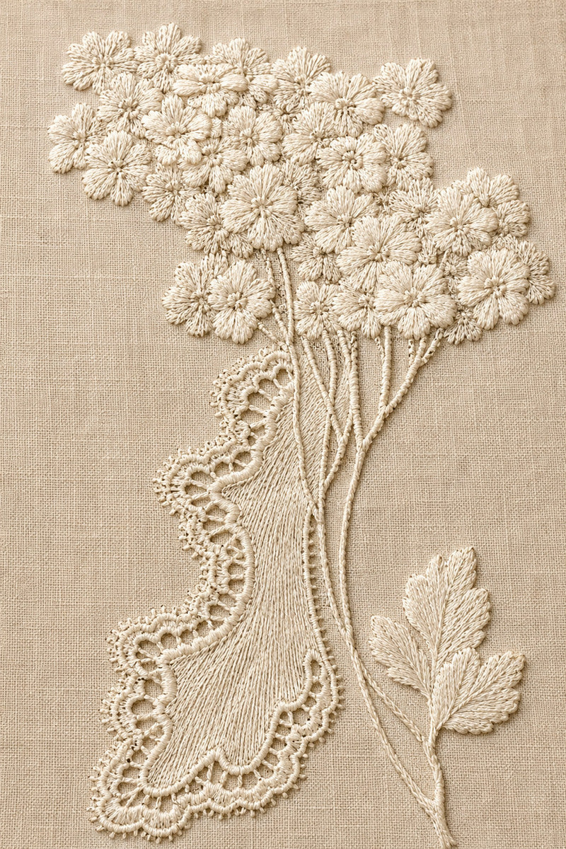 Lace Baby Keepsake Motif 1 from Lace Embroidery & Broderie Designs Book 1, a digital embroidery design reference for machine embroidery designs, embroidery patterns and lace and broderie details.