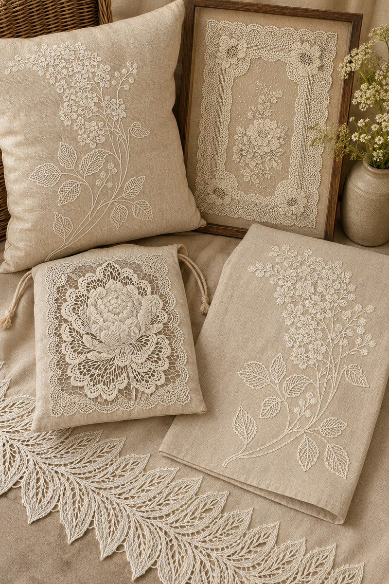 Lace Embroidery And Broderie Designs 02 from Lace Embroidery & Broderie Designs Book 2, a digital embroidery design reference for machine embroidery designs, embroidery patterns and lace and broderie details.