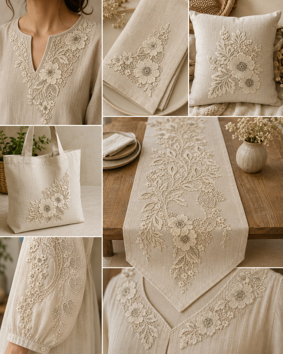 Lace Embroidery And Broderie Designs 02 from Lace Embroidery & Broderie Designs Book 3, a digital embroidery design reference for machine embroidery designs, embroidery patterns and lace and broderie details.
