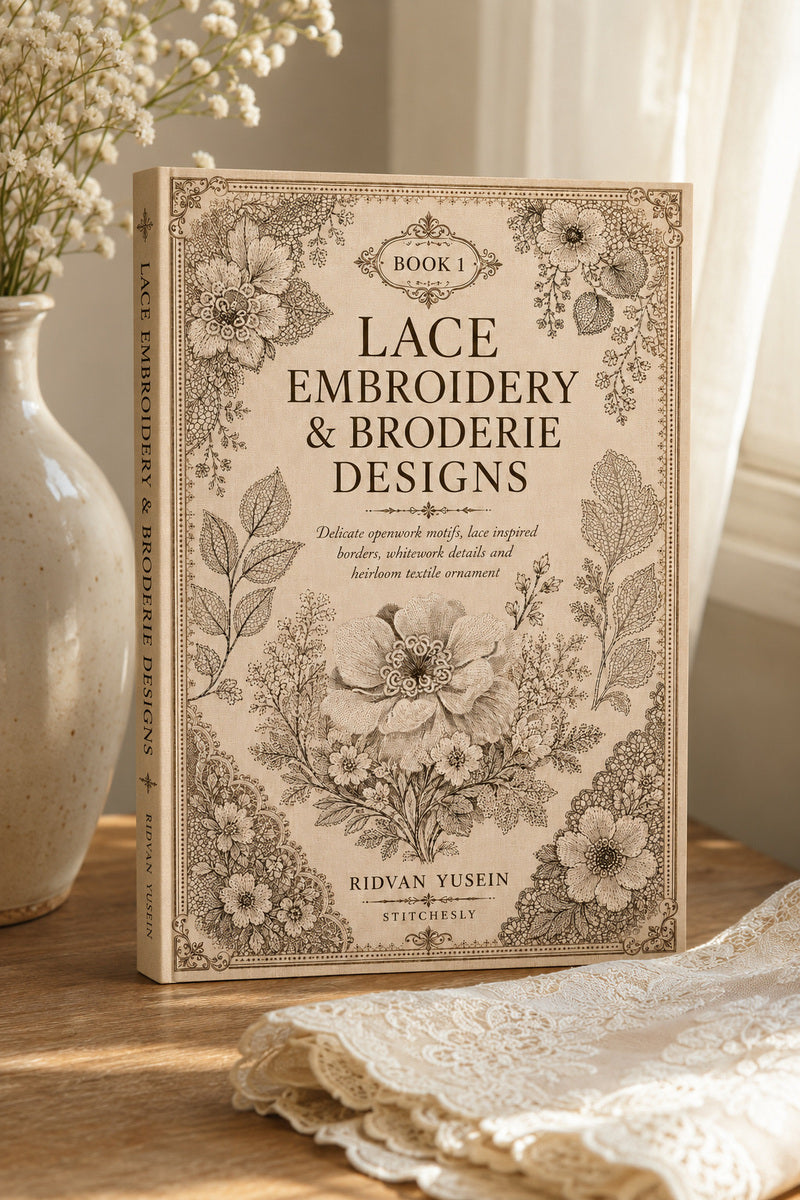 Lace Embroidery And Broderie Designs 1 Book 02 from Lace Embroidery & Broderie Designs Book 1, a digital embroidery design reference for machine embroidery designs, embroidery patterns and lace and broderie details.