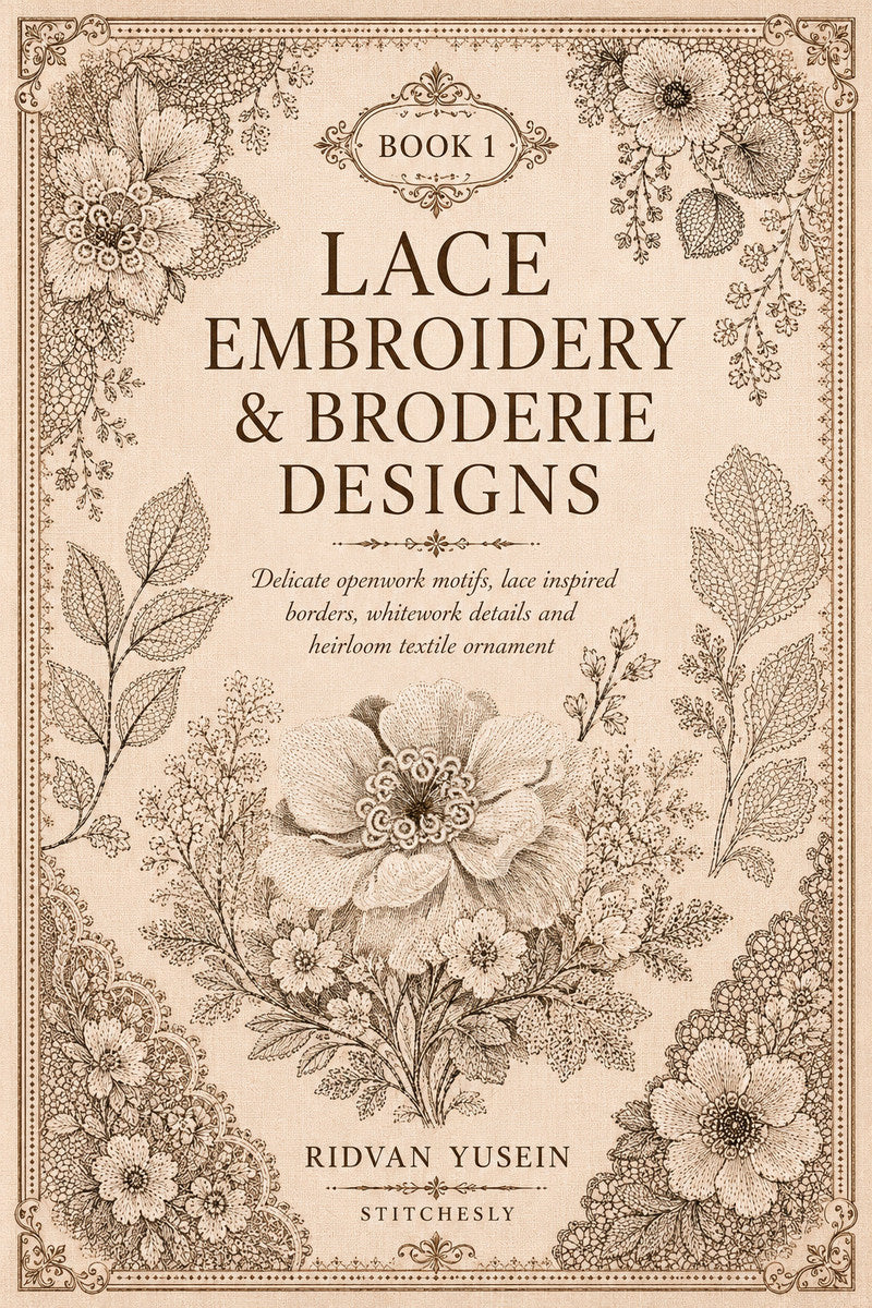 Lace Embroidery And Broderie Designs 1 Book 03 from Lace Embroidery & Broderie Designs Book 1, a digital embroidery design reference for machine embroidery designs, embroidery patterns and lace and broderie details.