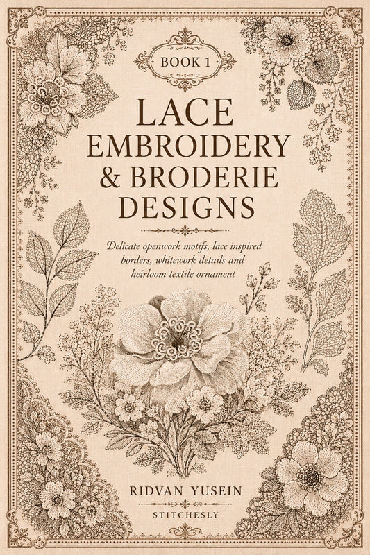 Lace Embroidery And Broderie Designs 1 Book 03 from Lace Embroidery & Broderie Designs Book 1, a digital embroidery design reference for machine embroidery designs, embroidery patterns and lace and broderie details.