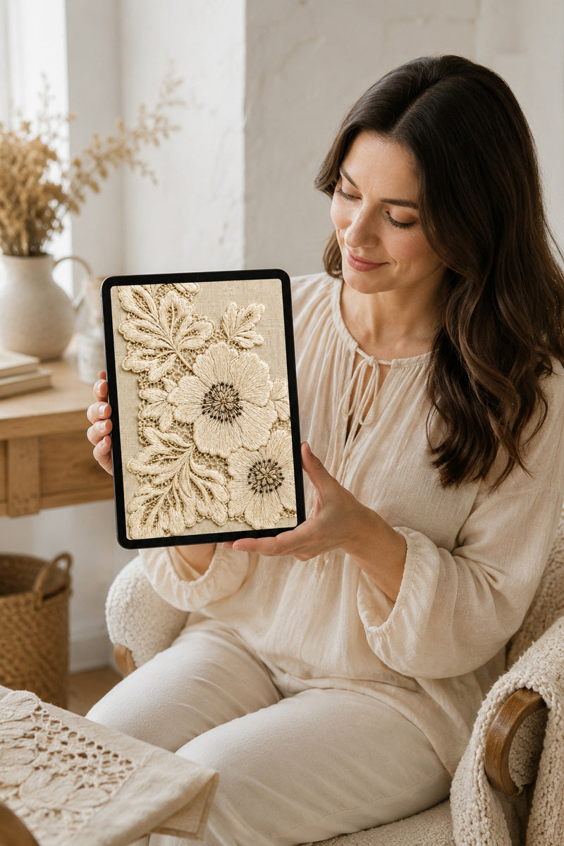 Lace Embroidery And Broderie Designs from Lace Embroidery & Broderie Designs Book 3, a digital embroidery design reference for machine embroidery designs, embroidery patterns and lace and broderie details.