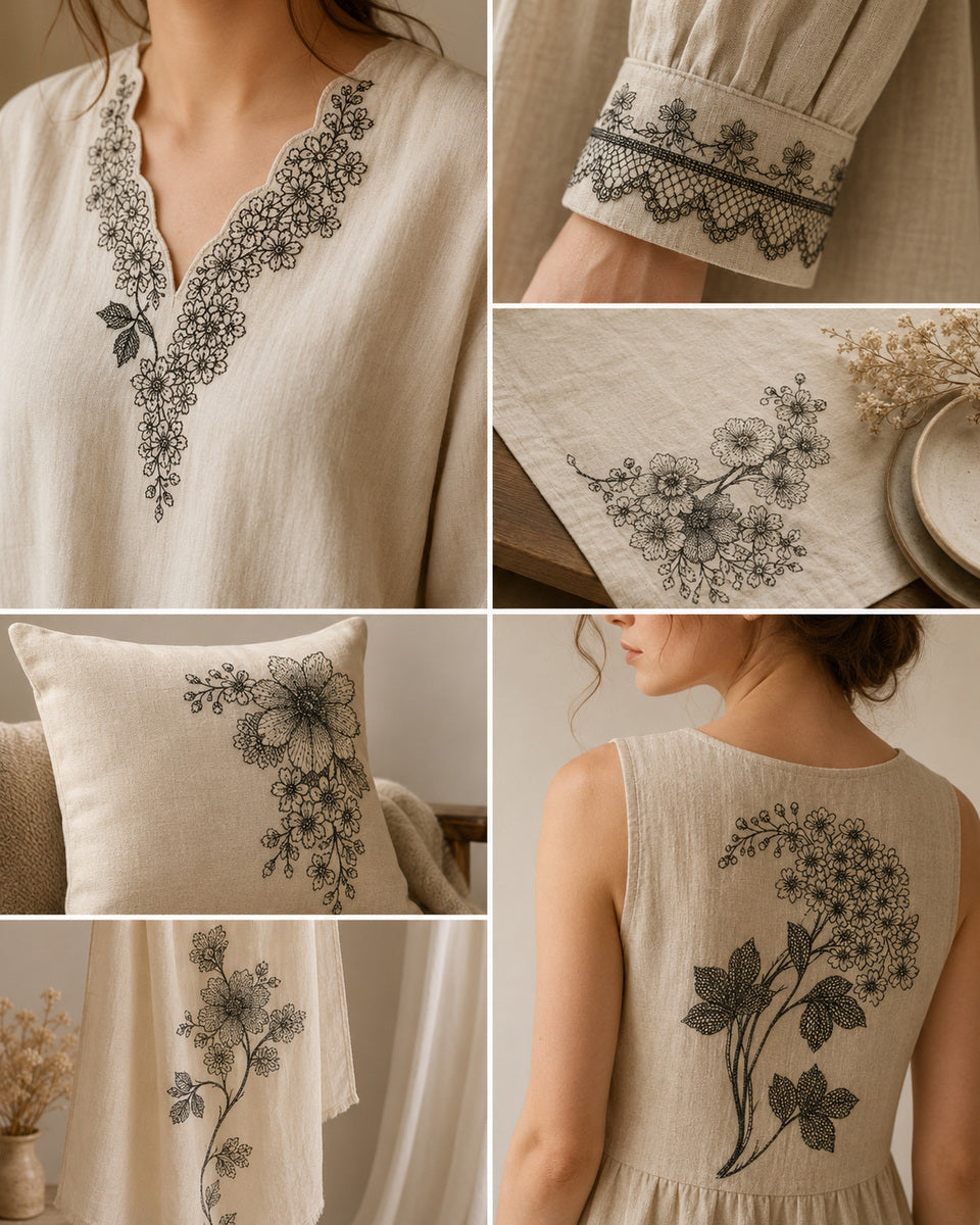 Lace Embroidery And Broderie Designs from Lace Embroidery & Broderie Designs Book 4, a digital embroidery design reference for machine embroidery designs, embroidery patterns and lace and broderie details.