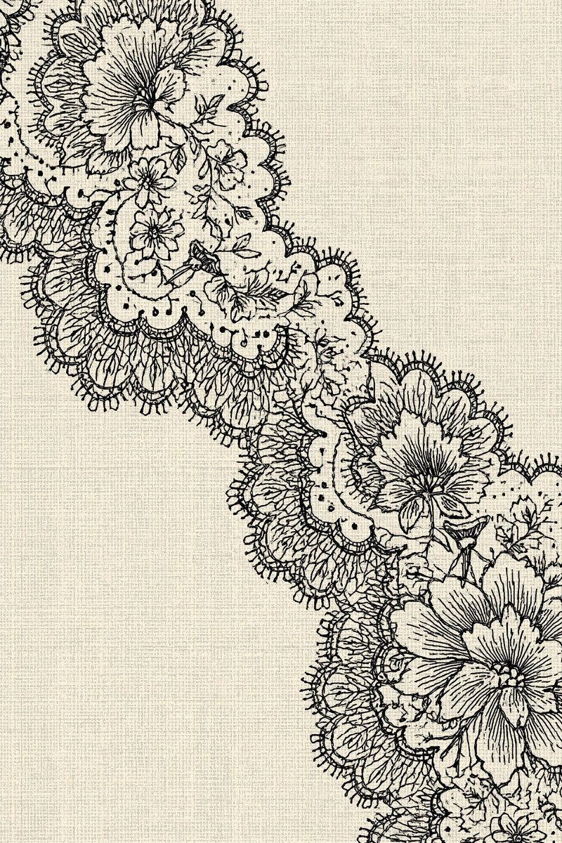 Lace Inspired Edge Border Classic from Classic Frames & Borders Book 10, a digital embroidery design reference for machine embroidery designs, embroidery patterns and border and edge embroidery.