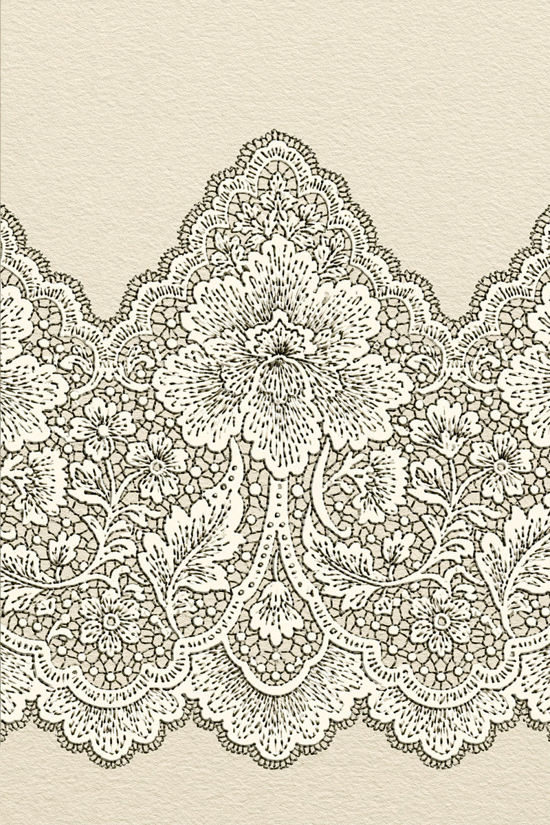 Lace Inspired Edge Border Classic from Classic Frames & Borders Book 4, a digital embroidery design reference for machine embroidery designs, embroidery patterns and border and edge embroidery.