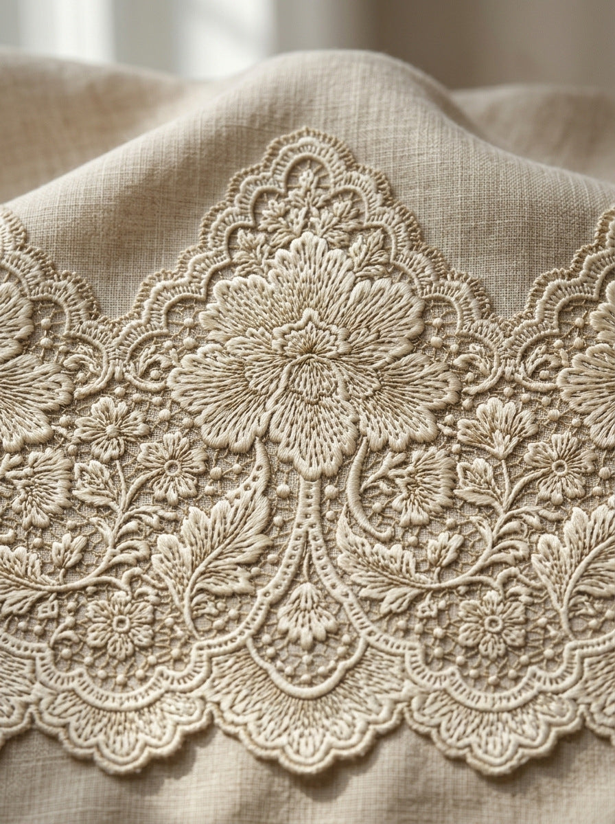 Lace Inspired Edge Border Classic from Classic Frames & Borders Book 4, a digital embroidery design reference for machine embroidery designs, embroidery patterns and border and edge embroidery.
