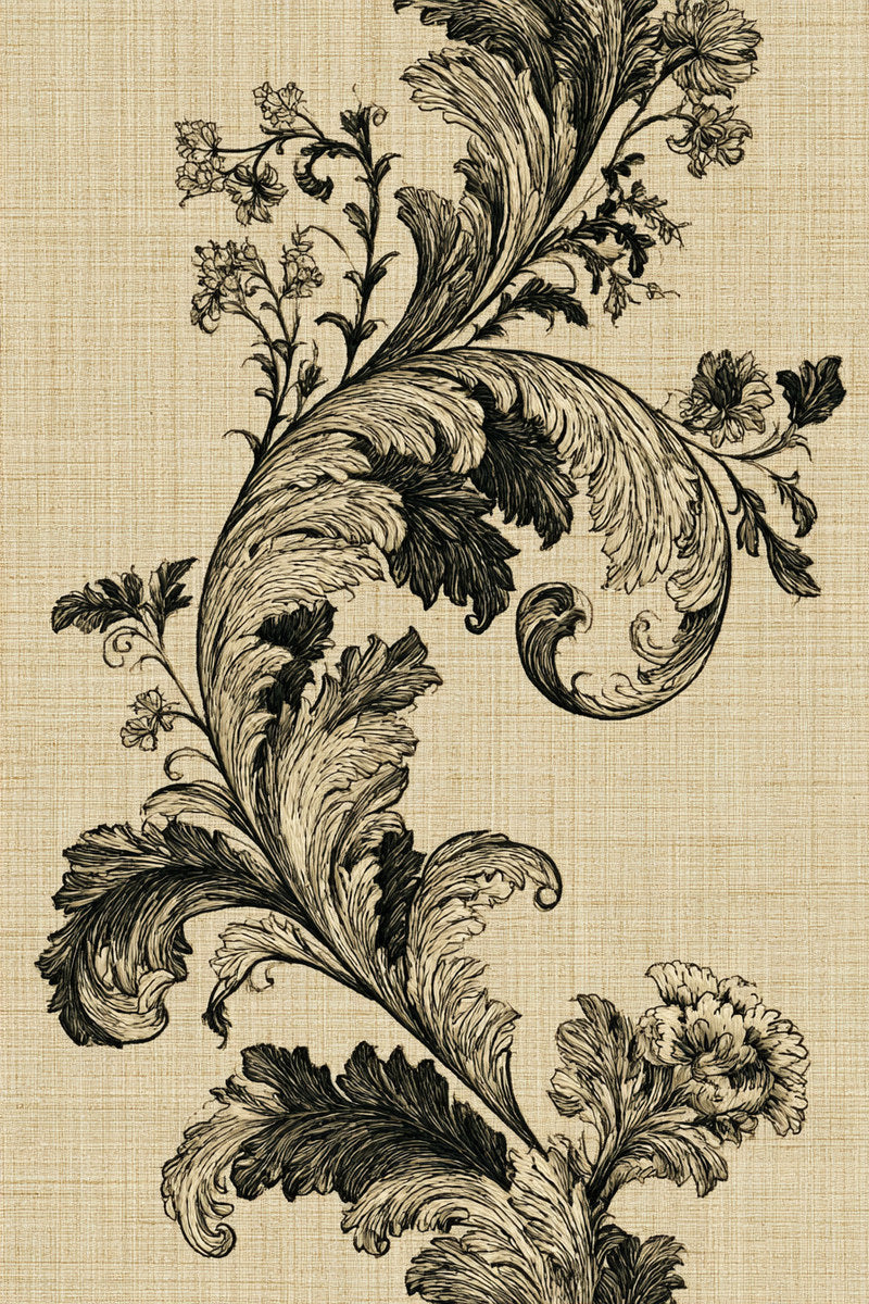 Large Decorative Curtain Panel 02 from Baroque Scrollwork & Luxury Ornament Book 4, a digital embroidery design reference for machine embroidery designs, embroidery patterns and embroidery design reference.
