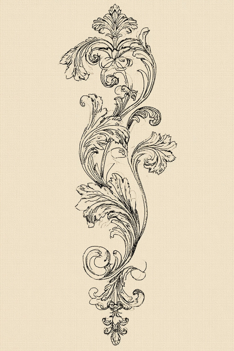 Large Decorative Curtain Panel from Baroque Scrollwork & Luxury Ornament Book 4, a digital embroidery design reference for machine embroidery designs, embroidery patterns and embroidery design reference.
