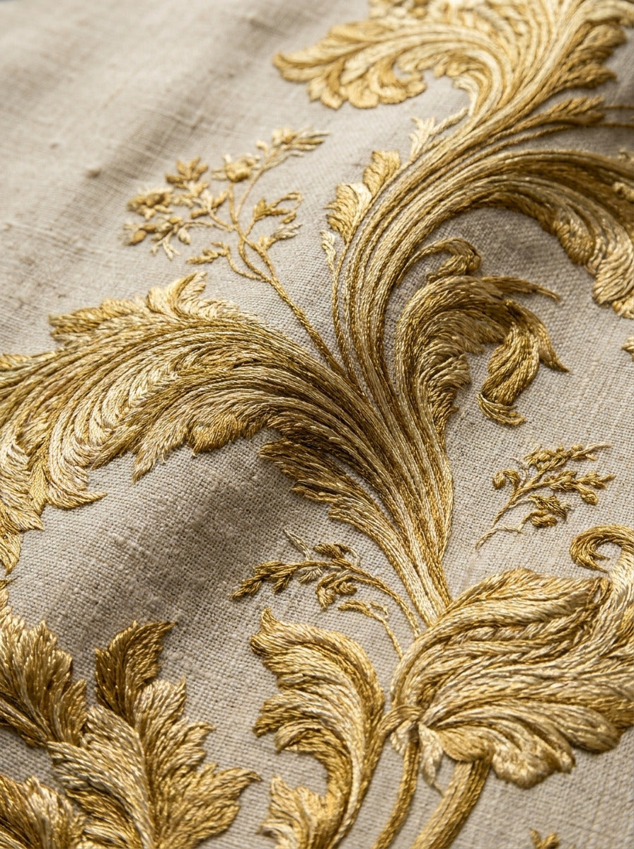 Large Decorative Curtain Panel from Baroque Scrollwork & Luxury Ornament Book 1, a digital embroidery design reference for machine embroidery designs, embroidery patterns and embroidery design reference.