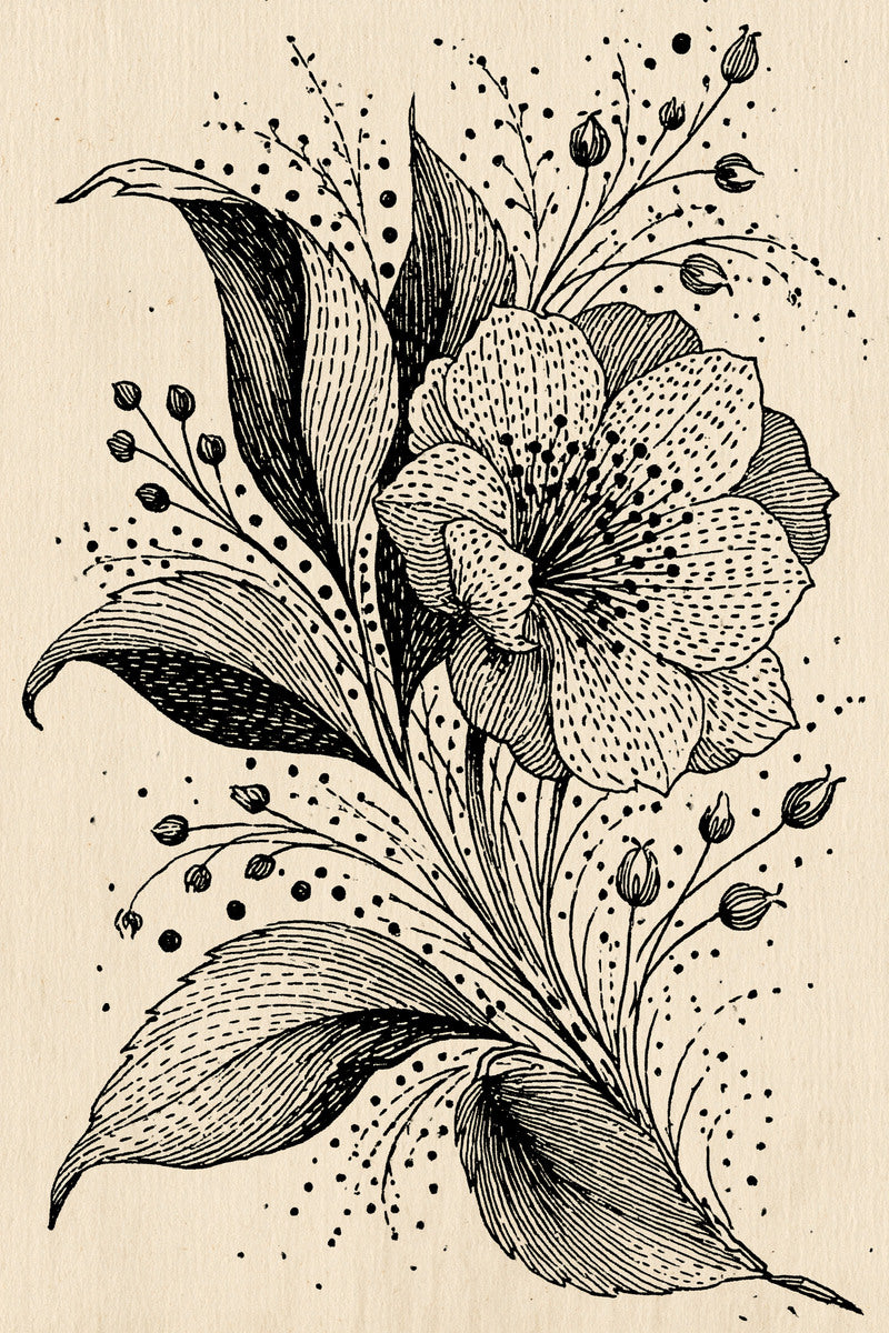 Large Floral Jacket Back Motif from Jacket Backs & Shirt Fronts Embroidery Book 3, a digital embroidery design reference for machine embroidery designs, embroidery patterns and garment placement ideas.