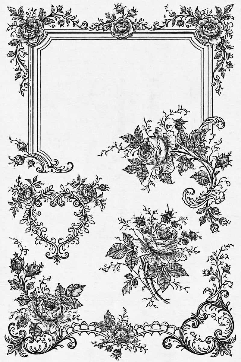 Large Frame And Border Set from Jumbo - Large Scale Designs Book 2, a digital embroidery design reference for machine embroidery designs, embroidery patterns and border and edge embroidery.