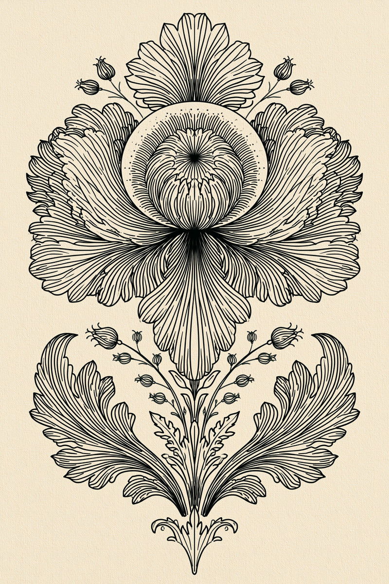 Large Jacket Back Medallion Jumbo from Jumbo - Large Scale Designs Book 4, a digital embroidery design reference for machine embroidery designs, embroidery patterns and garment placement ideas.