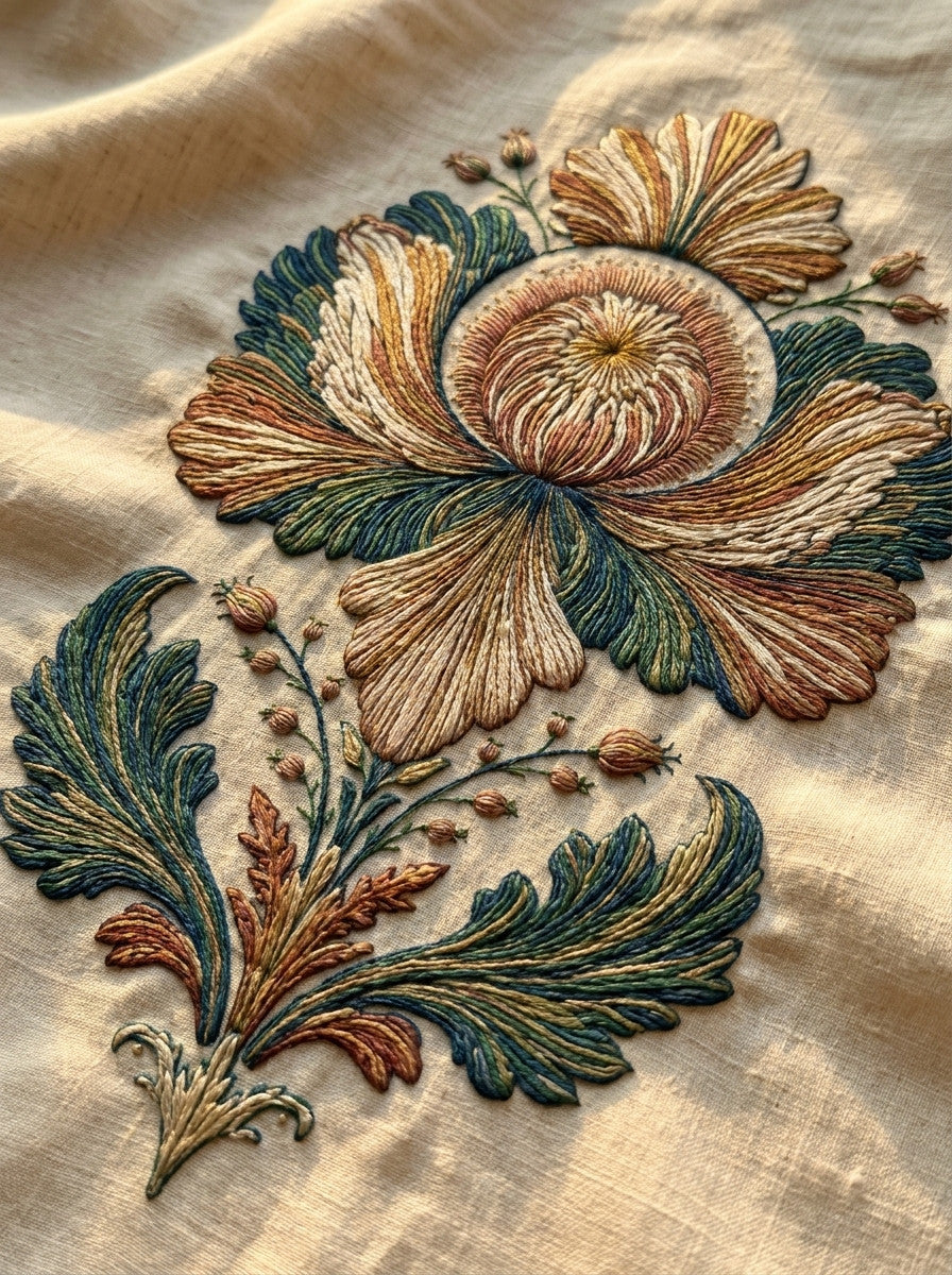 Large Jacket Back Medallion Jumbo from Jumbo - Large Scale Designs Book 4, a digital embroidery design reference for machine embroidery designs, embroidery patterns and garment placement ideas.
