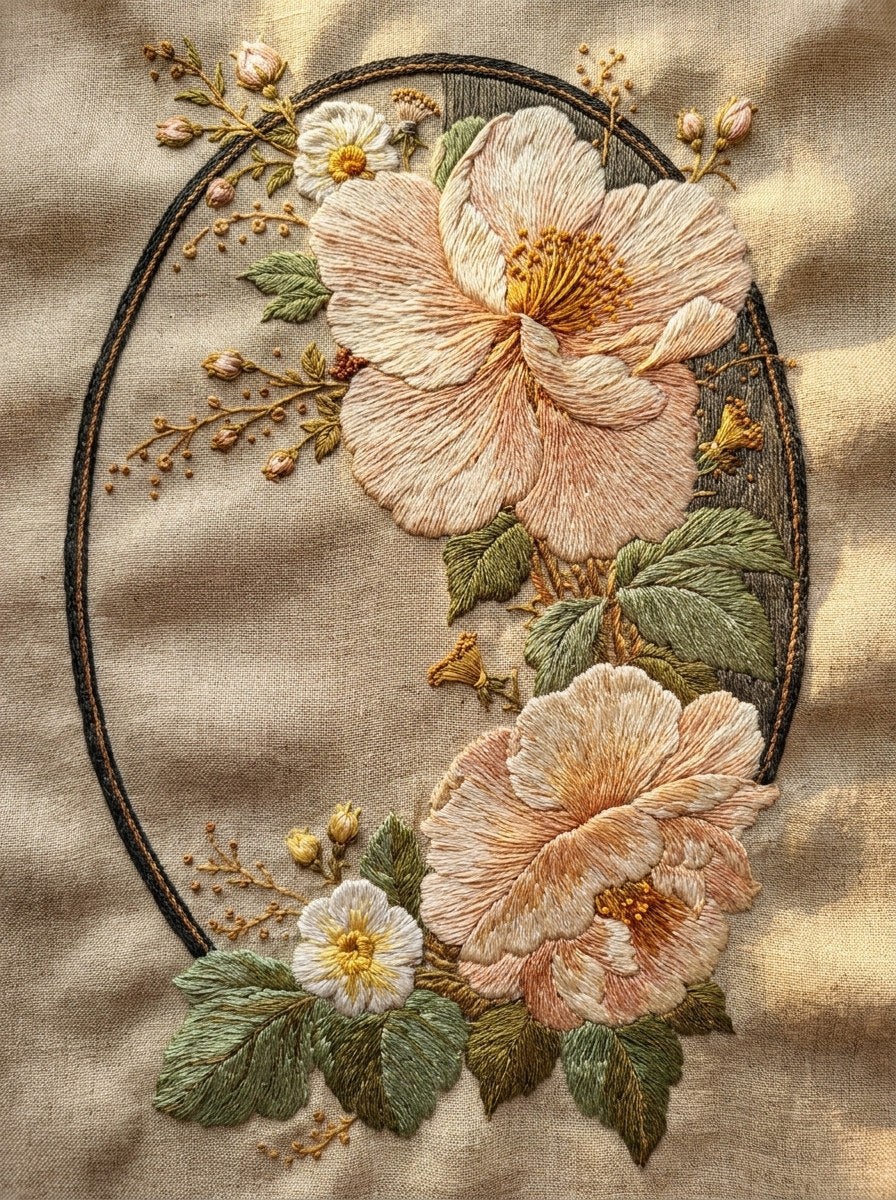 Large Oval Cushion Frame Jumbo from Jumbo - Large Scale Designs Book 1, a digital embroidery design reference for machine embroidery designs, embroidery patterns and frames and monogram spaces.