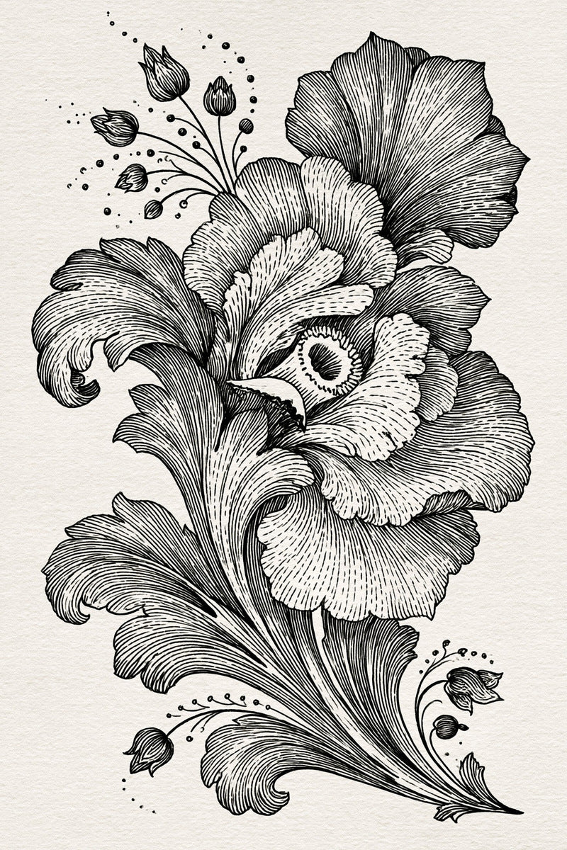 Neo Baroque Petal Forms Book 42 Product Book 2 digital PDF embroidery design book - sample plate / motif preview 6