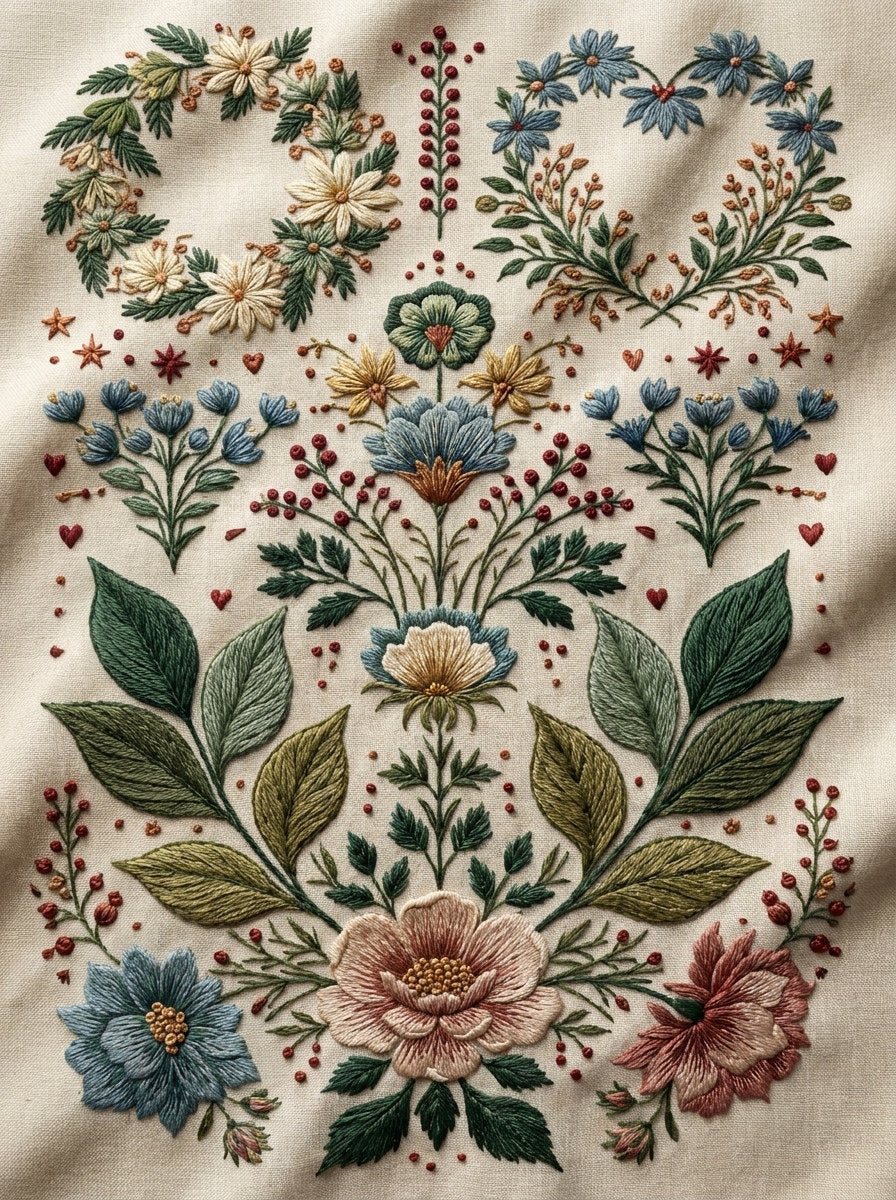 Large Seasonal Decorative Library Plate from Jumbo - Large Scale Designs Book 3, a digital embroidery design reference for machine embroidery designs, embroidery patterns and seasonal embroidery motifs.