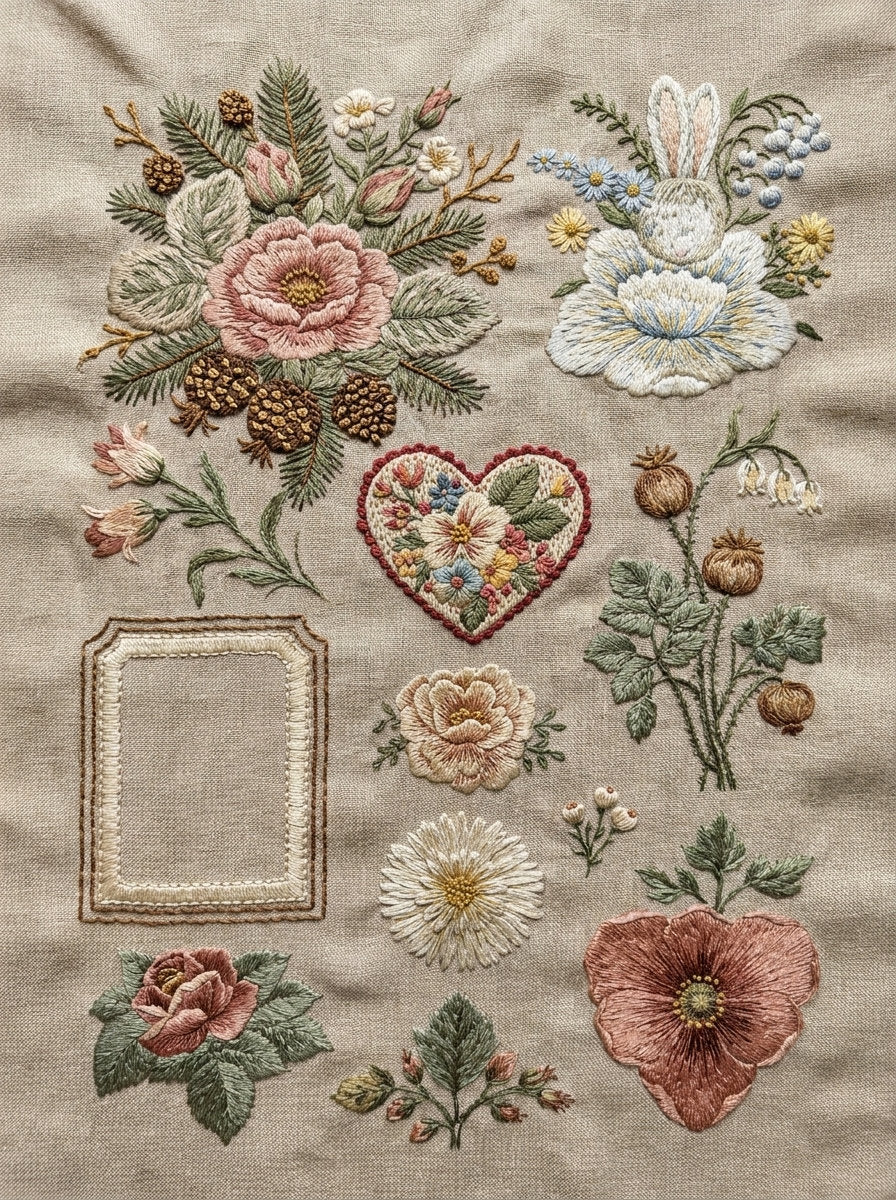 Large Seasonal Gift And Decorative from Jumbo - Large Scale Designs Book 3, a digital embroidery design reference for machine embroidery designs, embroidery patterns and seasonal embroidery motifs.