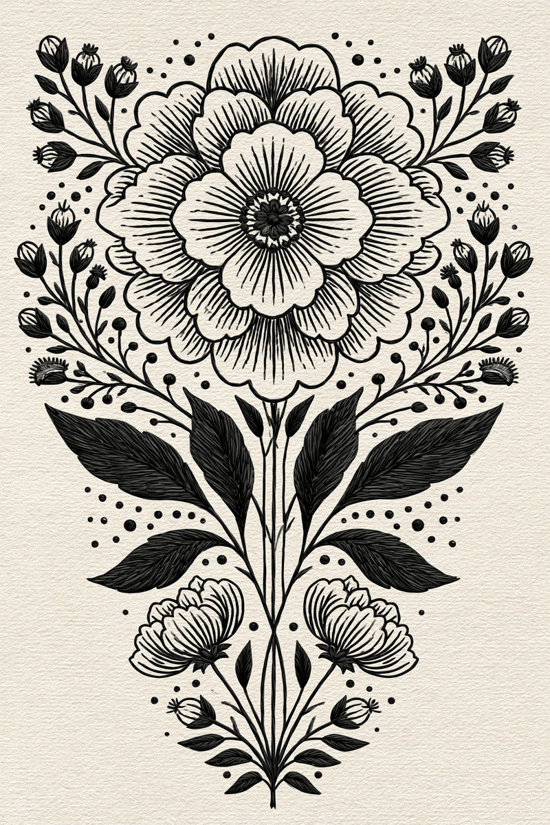 Large Table Runner End Motif from Jumbo - Large Scale Designs Book 3, a digital embroidery design reference for machine embroidery designs, embroidery patterns and border and edge embroidery.