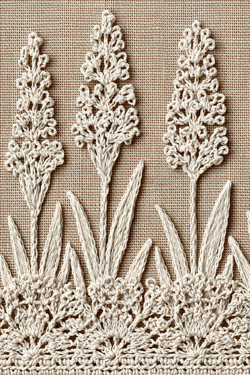 Lavender Inspired Crochet Border Crochet from Crochet Lace Borders & Edgings Book 2, a digital embroidery design reference for machine embroidery designs, embroidery patterns and border and edge embroidery.