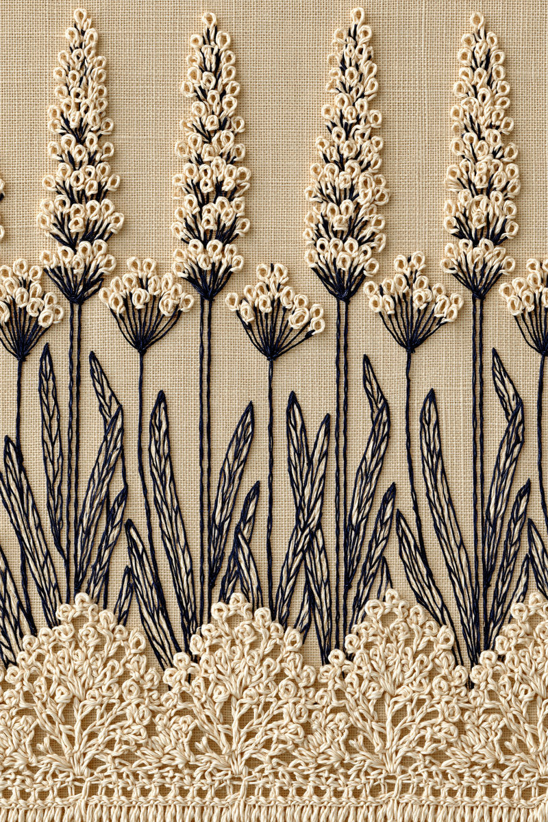 Lavender Inspired Crochet Border Crochet from Crochet Lace Borders & Edgings Book 3, a digital embroidery design reference for machine embroidery designs, embroidery patterns and border and edge embroidery.