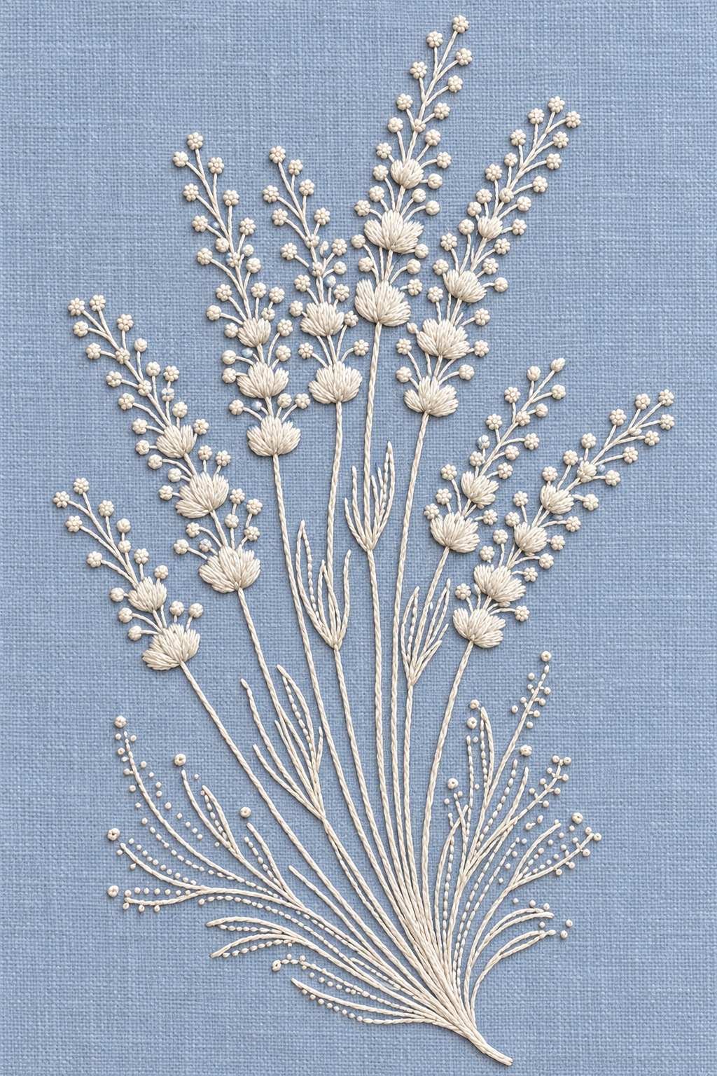 Lavender Sachet French Motif | French Embroidery & La Broderie Blanche Book 5 | Hand embroidery example