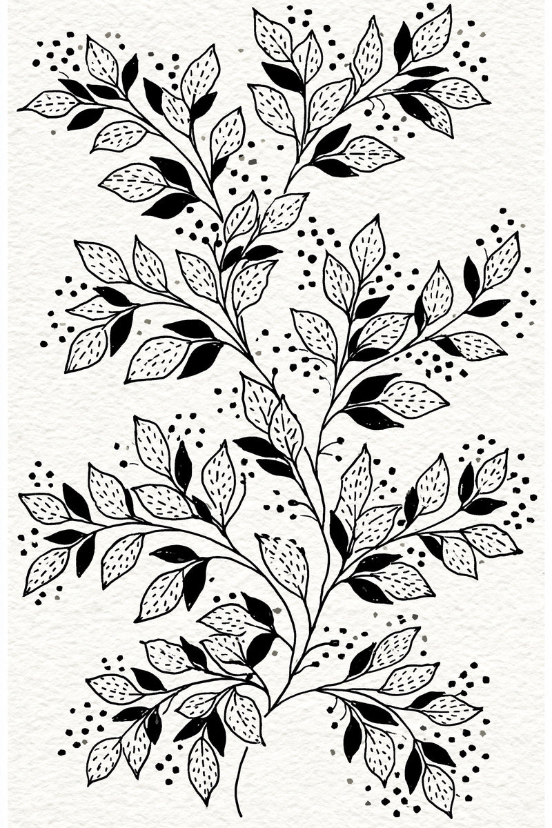 Leaf Cluster Border Unit Botanical from Botanical Sprig Library Book 3, a digital embroidery design reference for machine embroidery designs, embroidery patterns and border and edge embroidery.