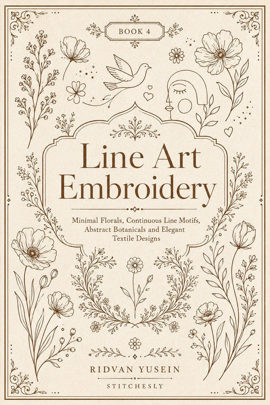 Line Art Embroidery Edition Four digital book front cover.