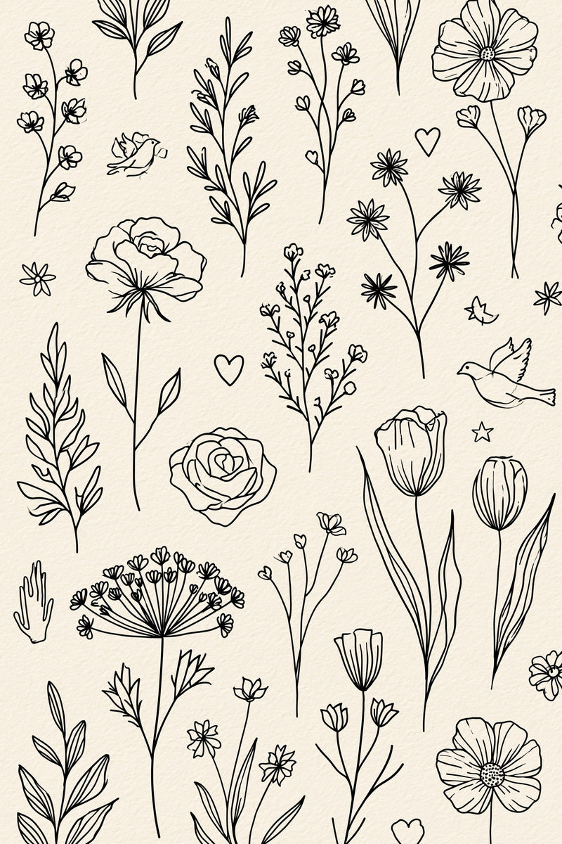 Line Art Embroidery Pattern Book 02 from Line Art Embroidery Book 1, a digital embroidery design reference for machine embroidery designs, embroidery patterns and embroidery design reference.