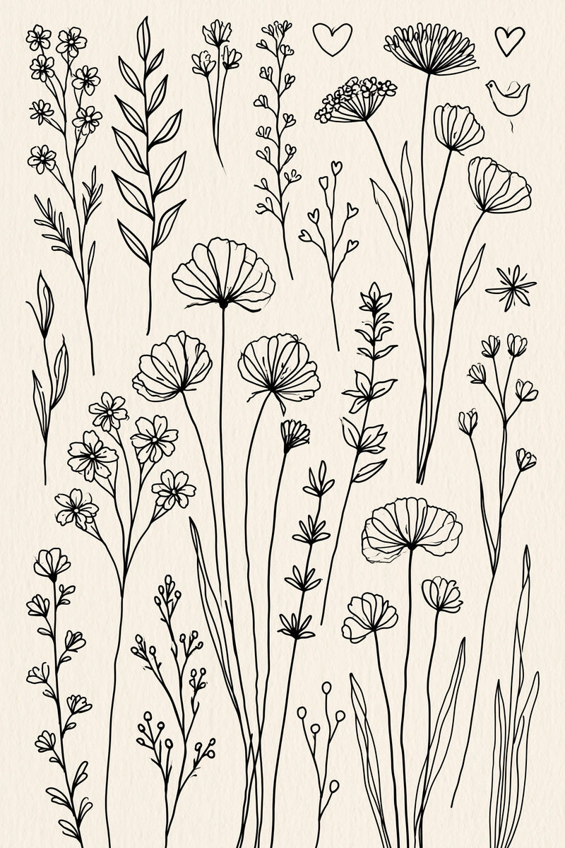 Line Art Embroidery Pattern Book 03 from Line Art Embroidery Book 1, a digital embroidery design reference for machine embroidery designs, embroidery patterns and embroidery design reference.