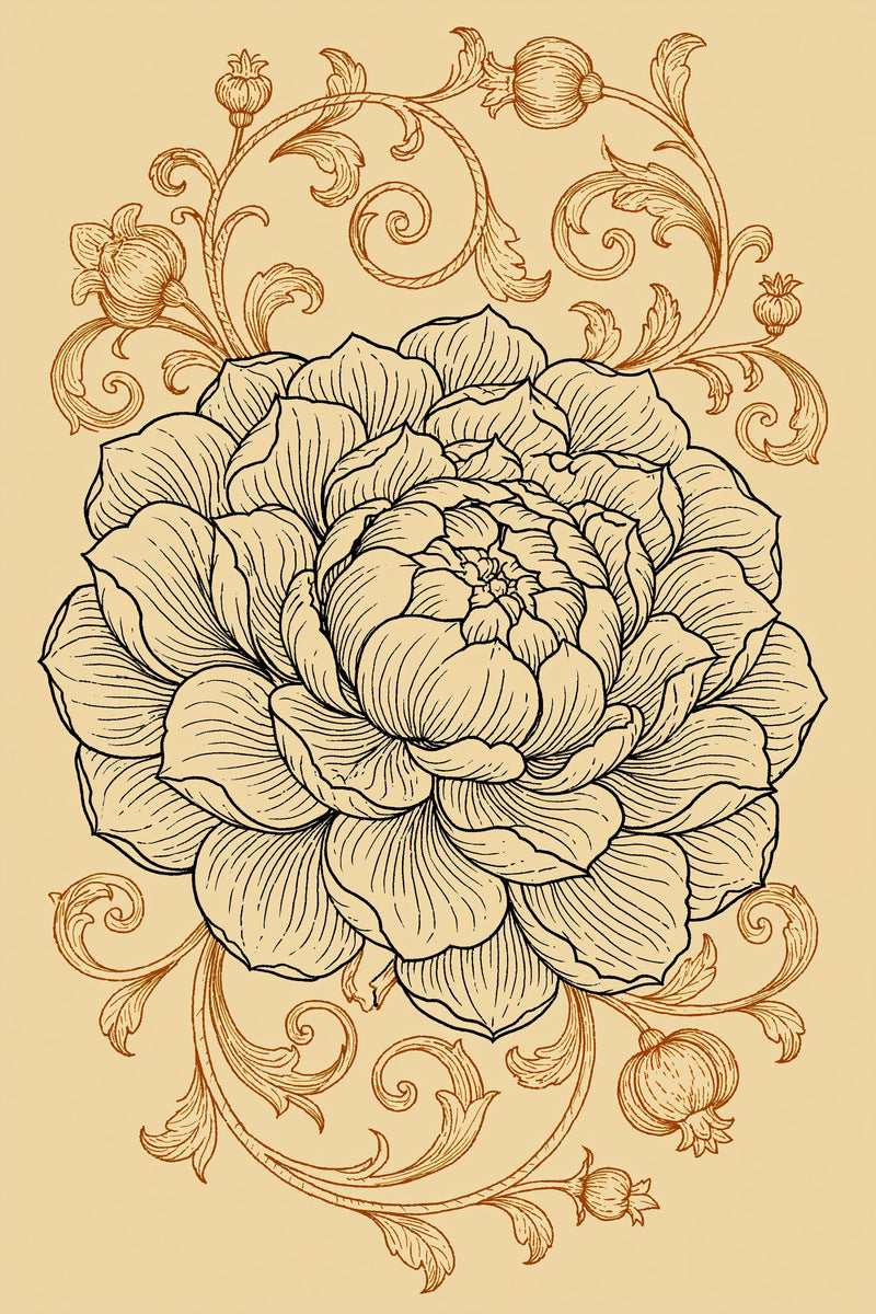 Lotus Palace Medallion Mughal Persian from Mughal, Persian & Oriental Embroidery Book 4, a digital embroidery design reference for machine embroidery designs, embroidery patterns and lace and broderie details.