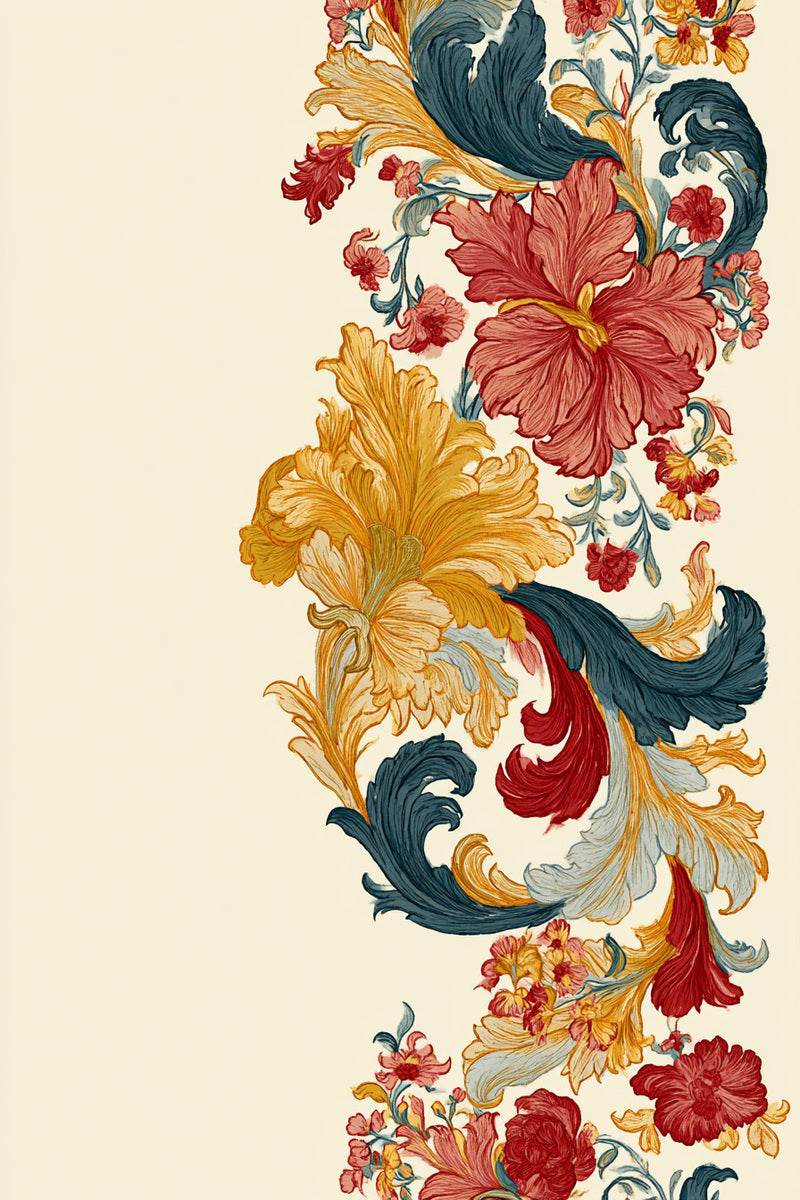 Luxury Baroque Border from Baroque Scrollwork & Luxury Ornament Book 1, a digital embroidery design reference for machine embroidery designs, embroidery patterns and border and edge embroidery.