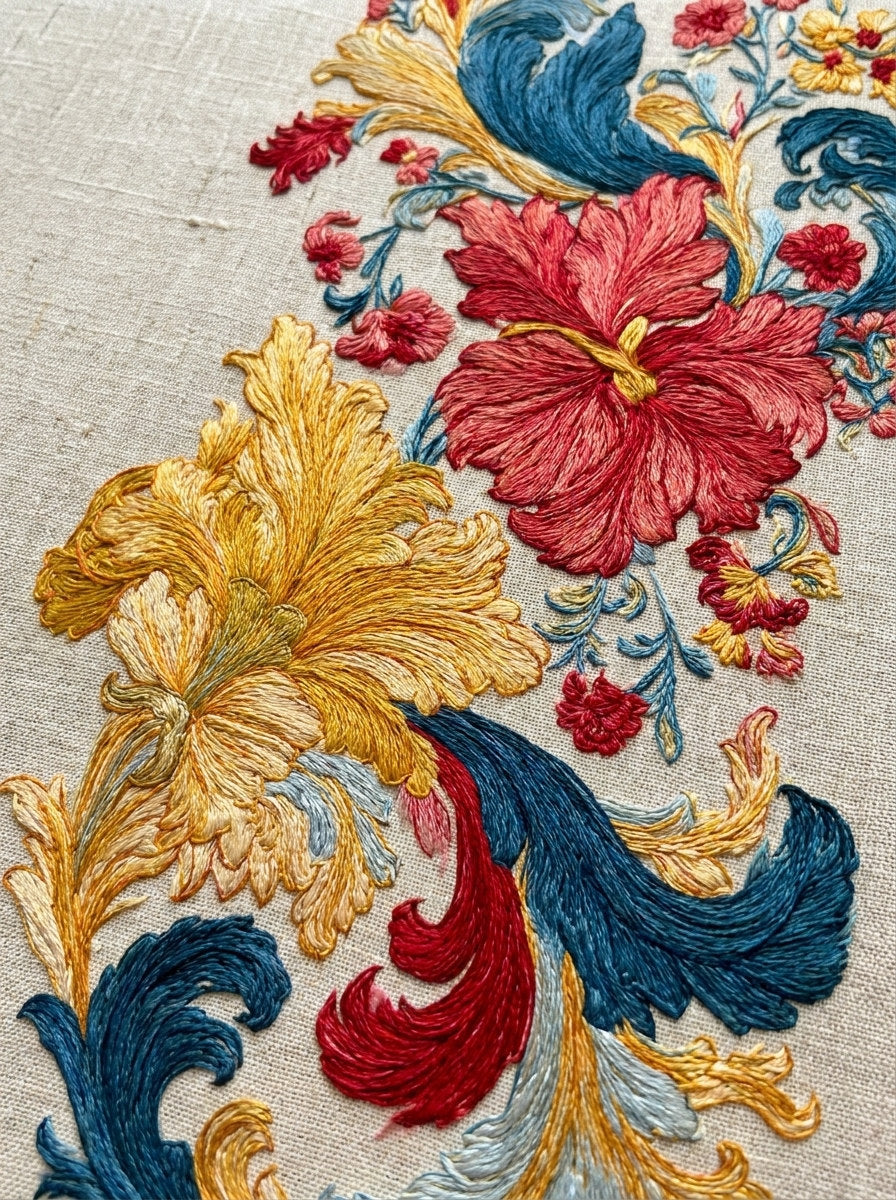 Luxury Baroque Border from Baroque Scrollwork & Luxury Ornament Book 1, a digital embroidery design reference for machine embroidery designs, embroidery patterns and border and edge embroidery.