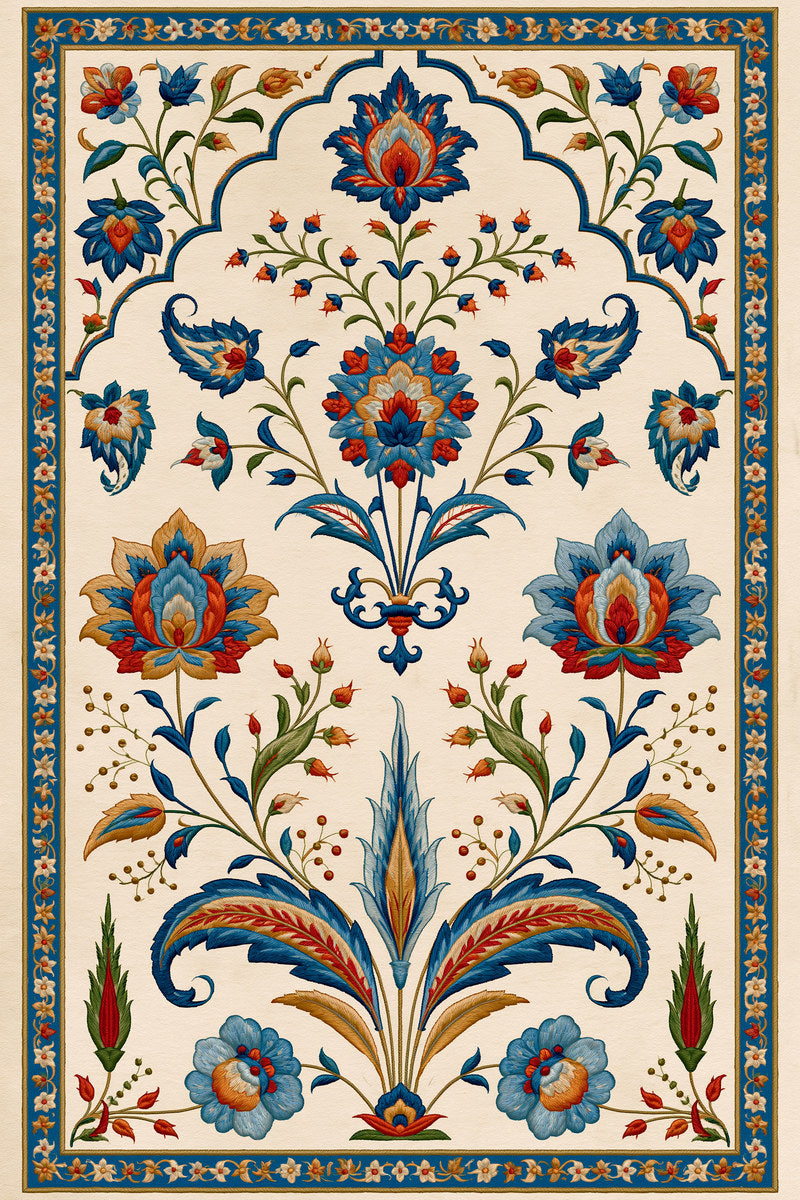 Luxury Borders Cartouches And Arched from Mughal & Persian Garden Embroidery Book 3, a digital embroidery design reference for machine embroidery designs, embroidery patterns and border and edge embroidery.