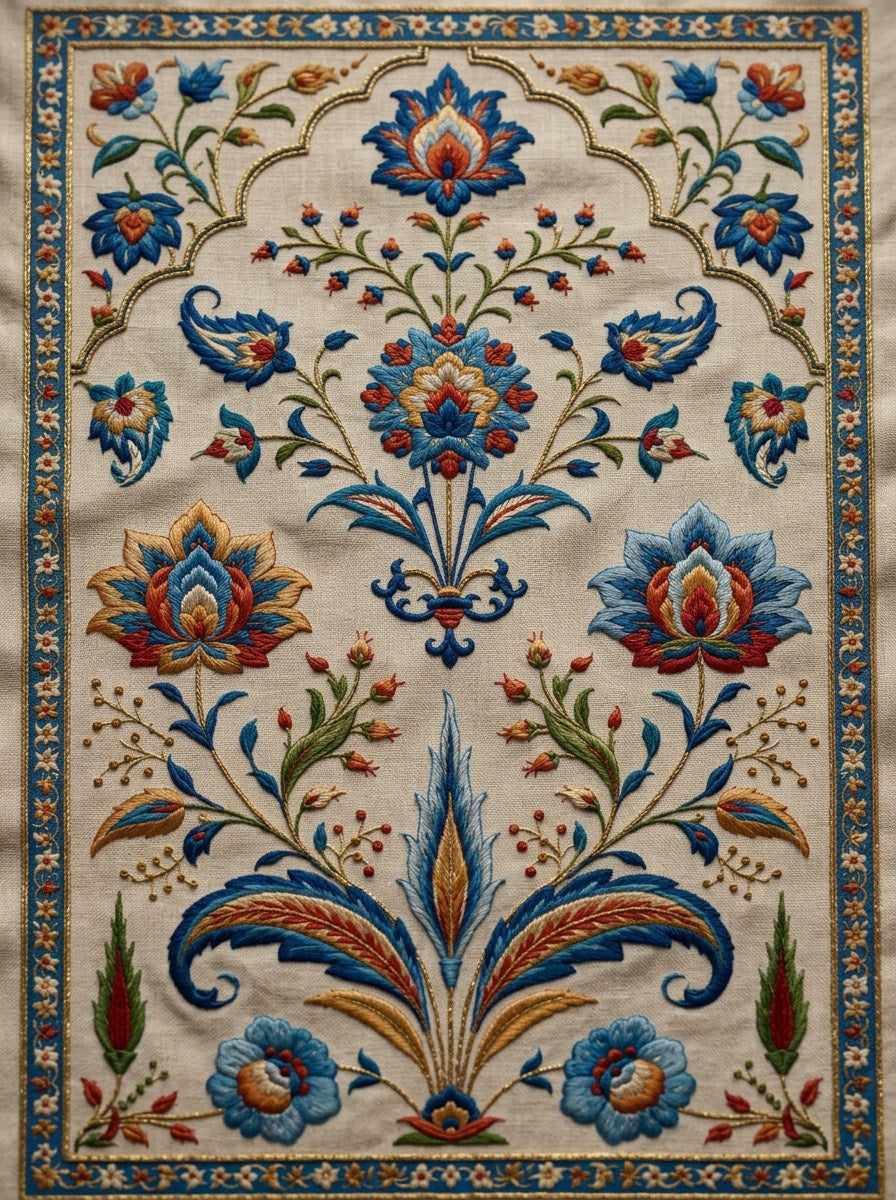 Luxury Borders Cartouches And Arched from Mughal & Persian Garden Embroidery Book 3, a digital embroidery design reference for machine embroidery designs, embroidery patterns and border and edge embroidery.