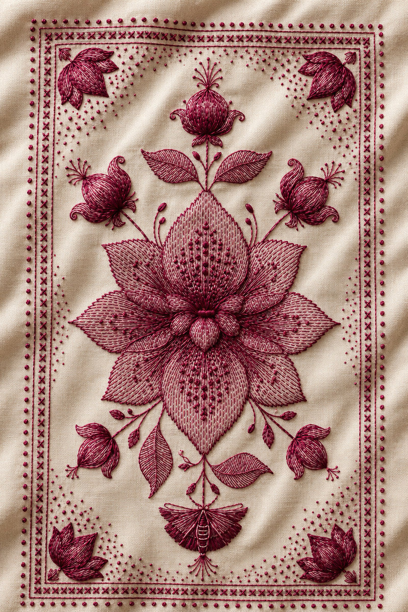 Main Motif And Border Matching 1 from Modular & Combine Friendly Embroidery Systems Book 4, a digital embroidery design reference for machine embroidery designs, embroidery patterns and border and edge embroidery.