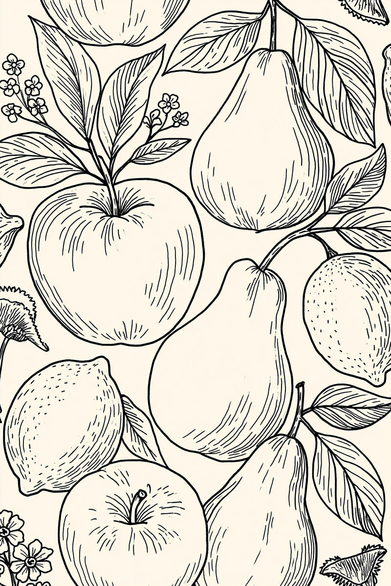 Market Bag Fruit Motif Kitchen 02 from Kitchen Towels & Aprons Embroidery Book 2, a digital embroidery design reference for machine embroidery designs, embroidery patterns and linen and home textile projects.