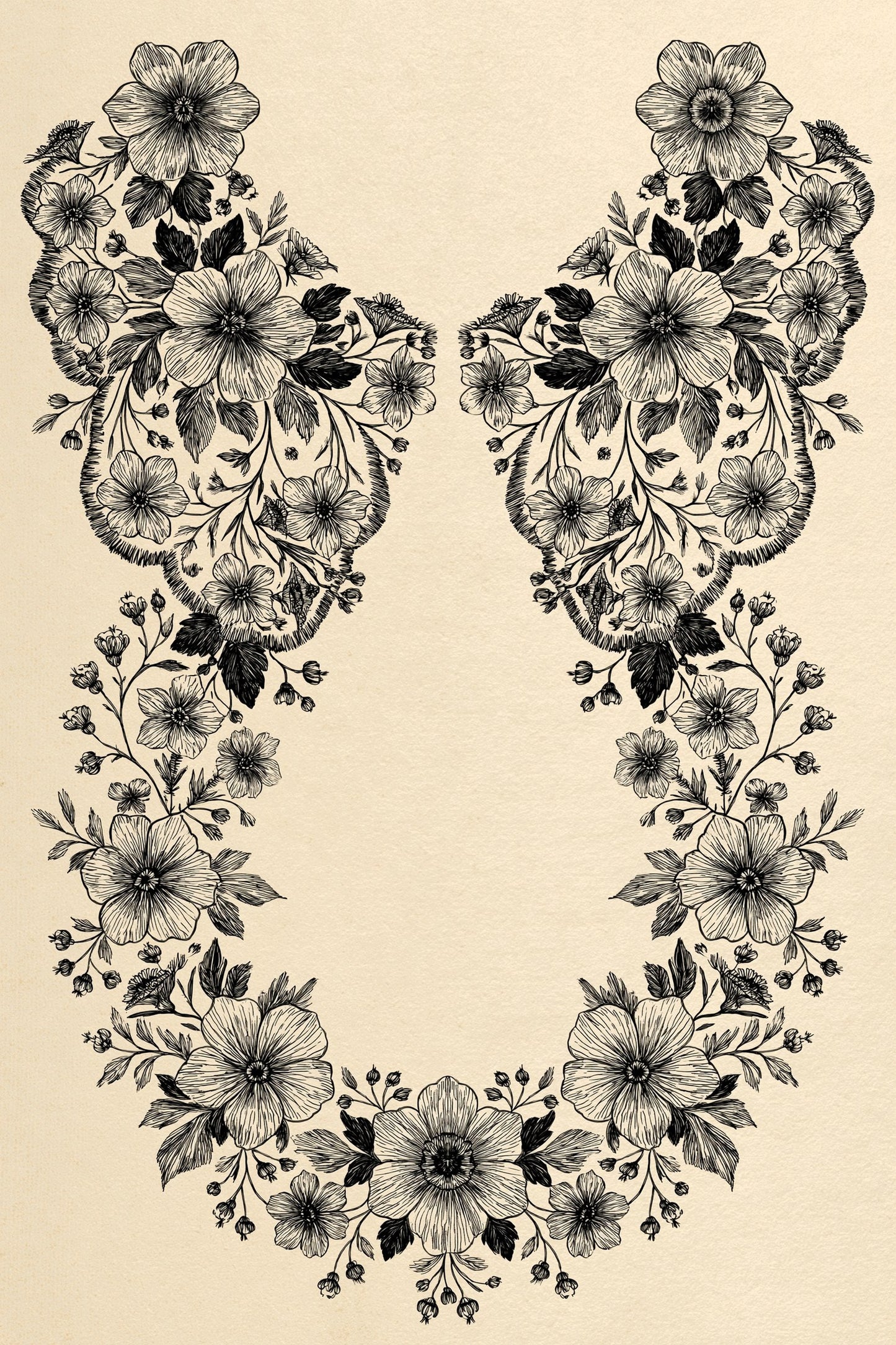 Digital PDF embroidery design bundle cover preview for Garment & Linen Placement Bundle 4, featuring curated embroidery patterns, motif library references and textile design… - preview 19