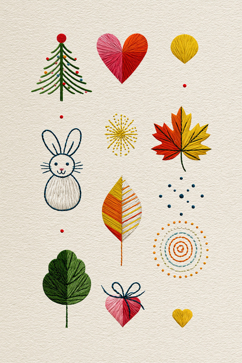 Micro Seasonal Accent Set Mini from Accent Designs & Mini Motif Library Book 2, a digital embroidery design reference for machine embroidery designs, embroidery patterns and seasonal embroidery motifs.