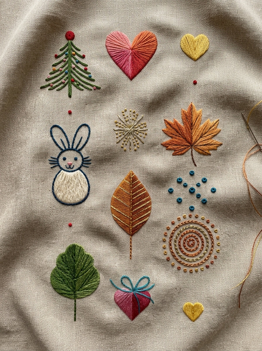 Accent Designs & Mini Motif Library - Book 2 | Digital PDF Embroidery Design Book