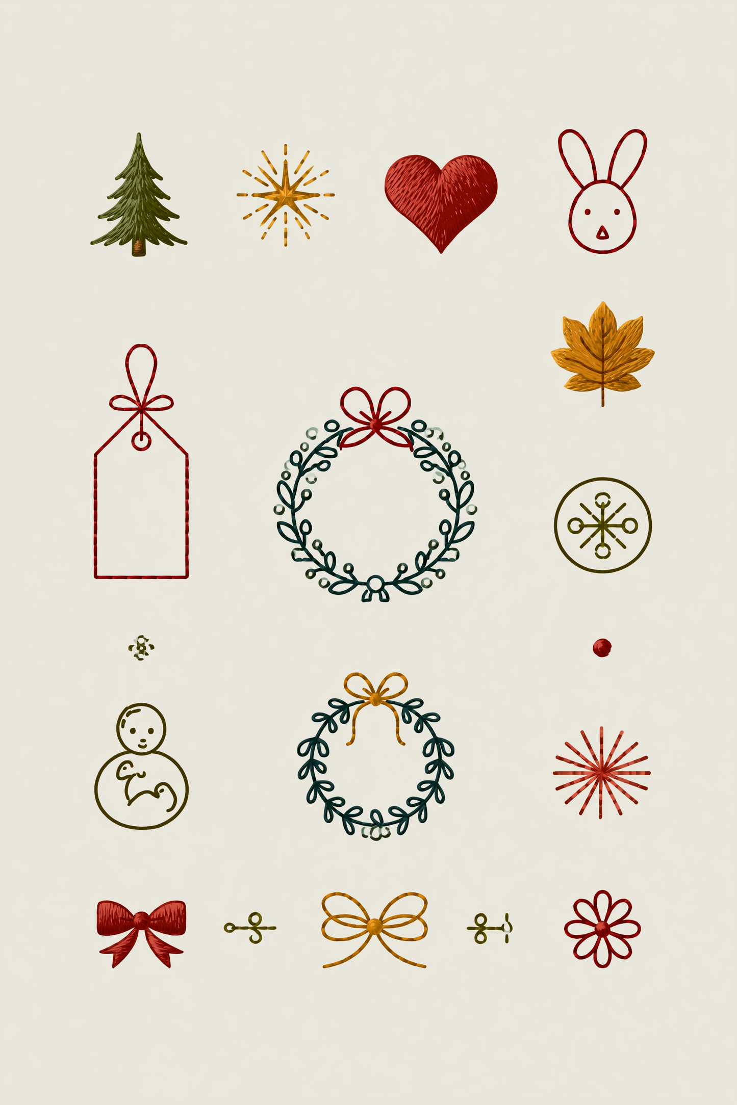 Accent Designs & Mini Motif Library - Book 1 | Digital PDF Embroidery Design Book