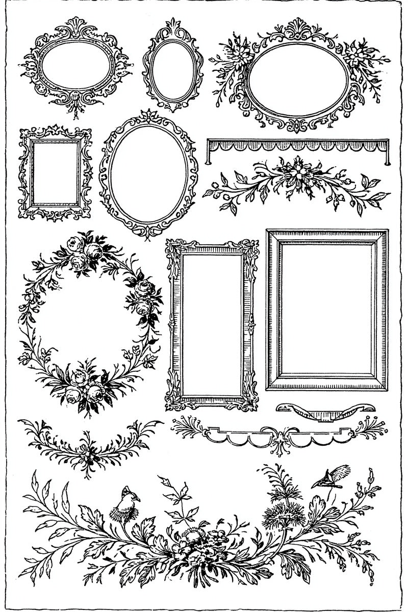 Mini And Large Frame Sampler from Classic Frames & Borders Book 5, a digital embroidery design reference for machine embroidery designs, embroidery patterns and border and edge embroidery.