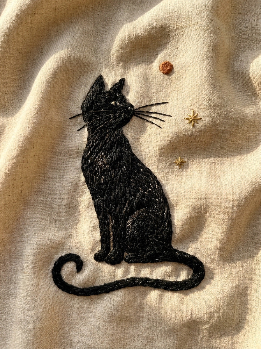 Mini Black Cat Accent Halloween from Halloween & Autumn Embroidery Book 4, a digital embroidery design reference for machine embroidery designs, embroidery patterns and seasonal embroidery motifs.