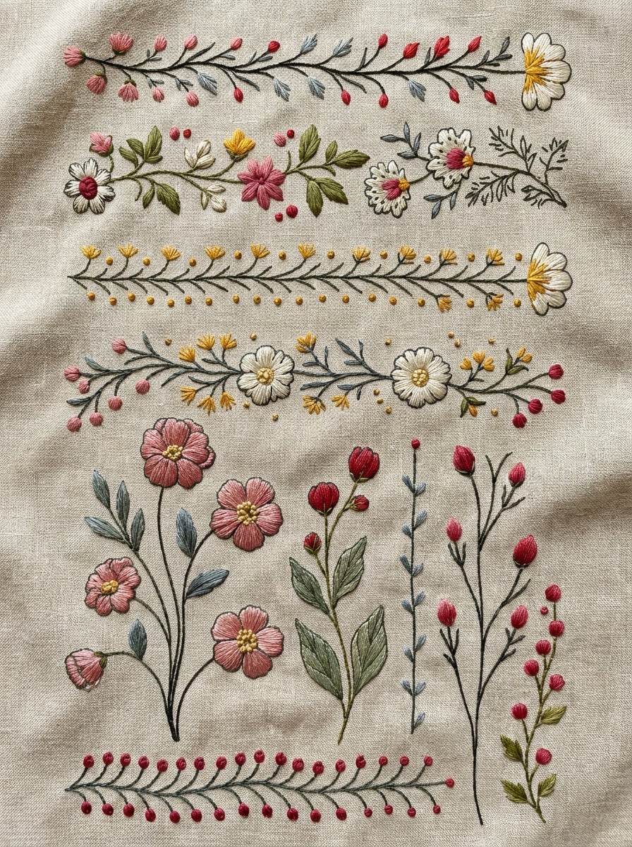 Accent Designs & Mini Motif Library - Book 4 | Digital PDF Embroidery Design Book