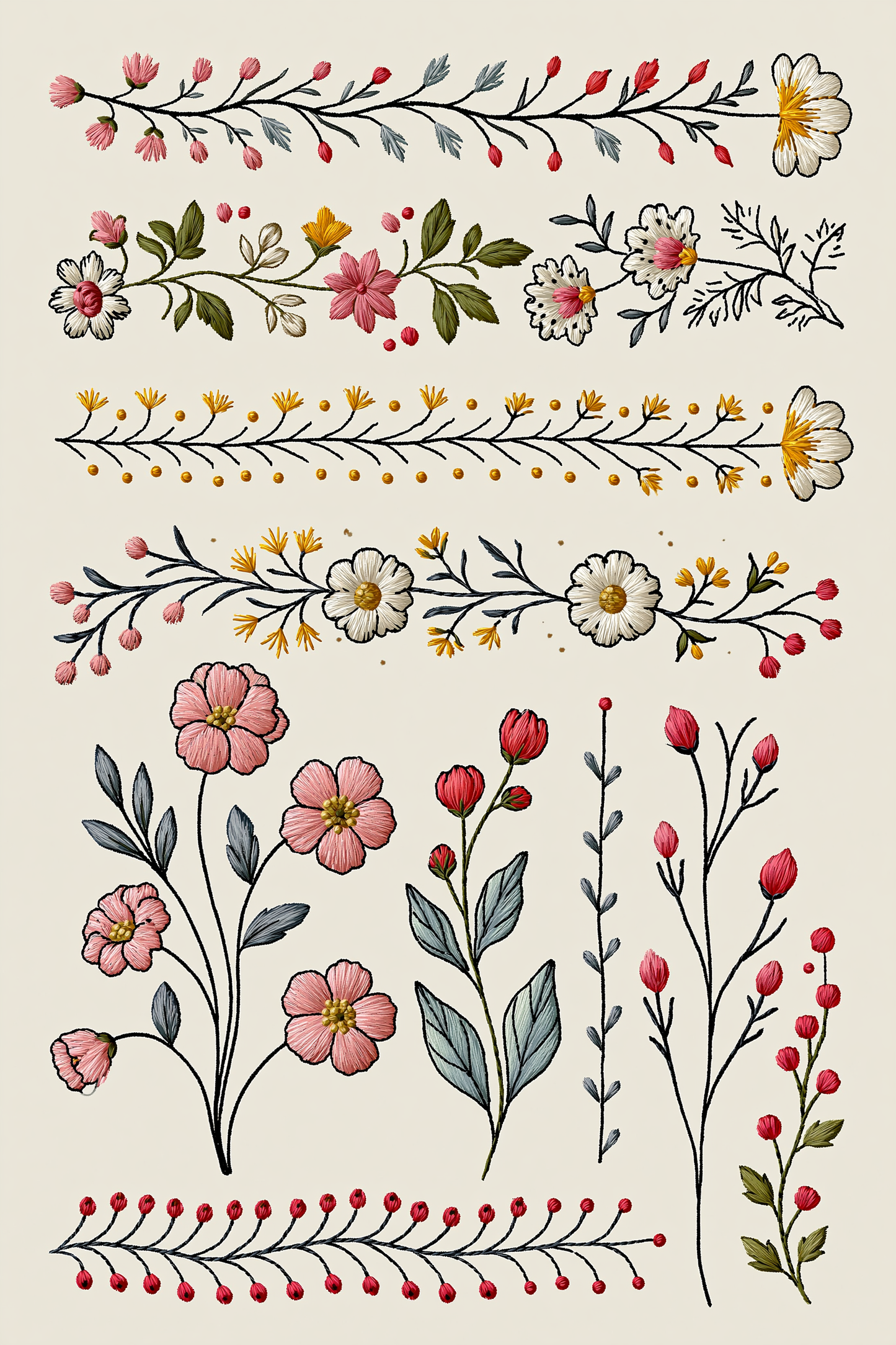 Accent Designs & Mini Motif Library - Book 4 | Digital PDF Embroidery Design Book